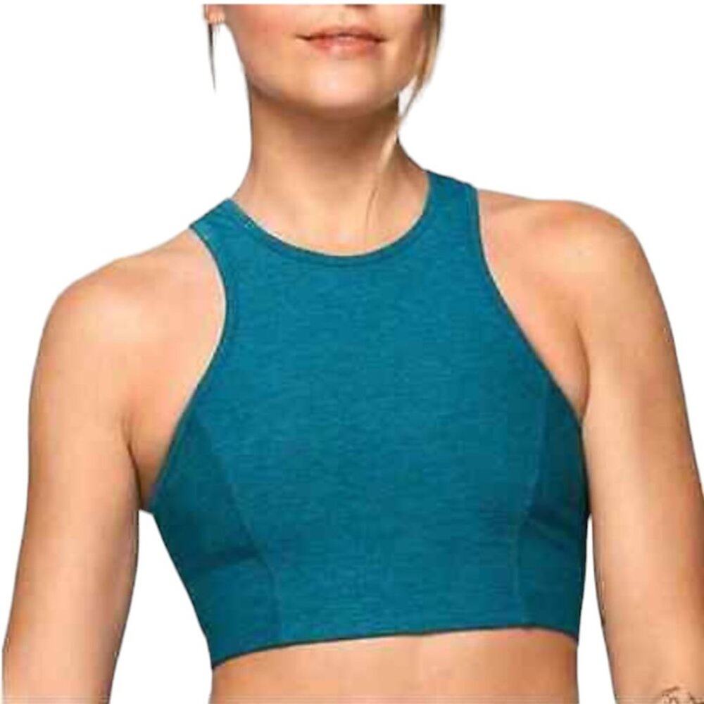 NEW OUTDOOR VOICES Athena Active Crop Top in Teal SZ S